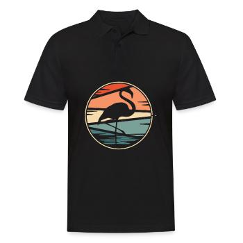 Flamingo - Men's Polo Shirt - black - Front - Kai (181cm)