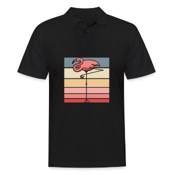 Flamingo - Men's Polo Shirt - black - Front - Kai (181cm)