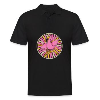 Flamingo - Men's Polo Shirt - black - Front - Kai (181cm)