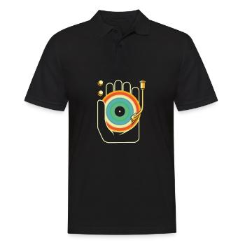 Collectionneur de disques vinyles - Polo Homme - noir - Devant - Kai (181cm)