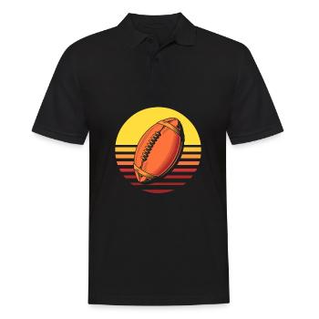 American football - Men's Polo Shirt - black - Front - Kai (181cm)