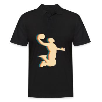 Basketball Basketballer - Männer Poloshirt - Schwarz - Vorne - Kai (181cm)