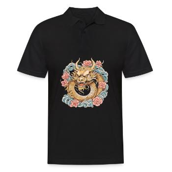 Rose de l’Année du Dragon 2024 - Polo Homme - noir - Devant - Kai (181cm)