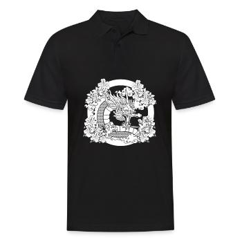 Année du Dragon 2024 - Polo Homme - noir - Devant - Kai (181cm)