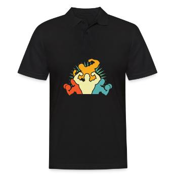 Fitness - Men's Polo Shirt - black - Front - Kai (181cm)