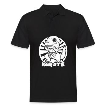Karate - Männer Poloshirt - Schwarz - Vorne - Kai (181cm)