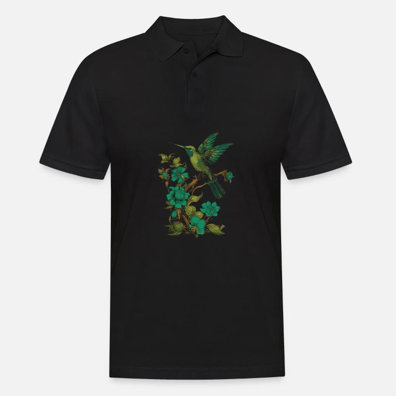 Kolibri - Männer Poloshirt - Schwarz