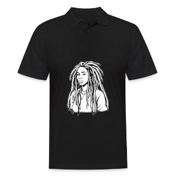 Rasta Hair Dreadlocks Dreads - Men's Polo Shirt - black - Front - Kai (181cm)