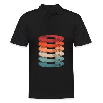Collectionneur de disques vinyles - Polo Homme - noir - Devant - Kai (181cm)
