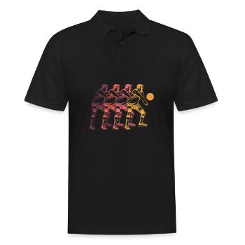 Volleyball Volleyballer - Männer Poloshirt - Schwarz - Vorne - Kai (181cm)