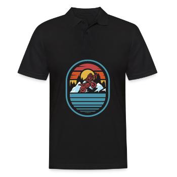 Mx Motocross Dirt Bike - Men's Polo Shirt - black - Front - Kai (181cm)