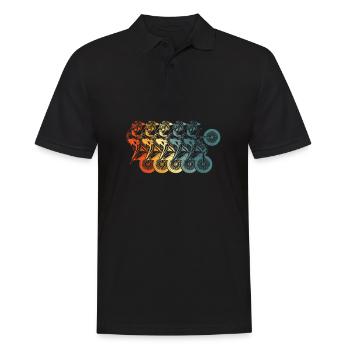 Mx Motocross Dirt Bike - Men's Polo Shirt - black - Front - Kai (181cm)