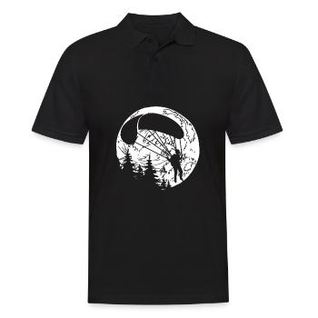 Paragliding Paragliding Moon - Men's Polo Shirt - black - Front - Kai (181cm)