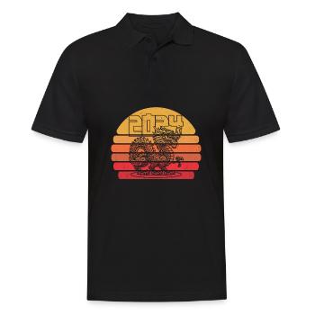 Jahr Des Drachen 2024 - Männer Poloshirt - Schwarz - Vorne - Kai (181cm)