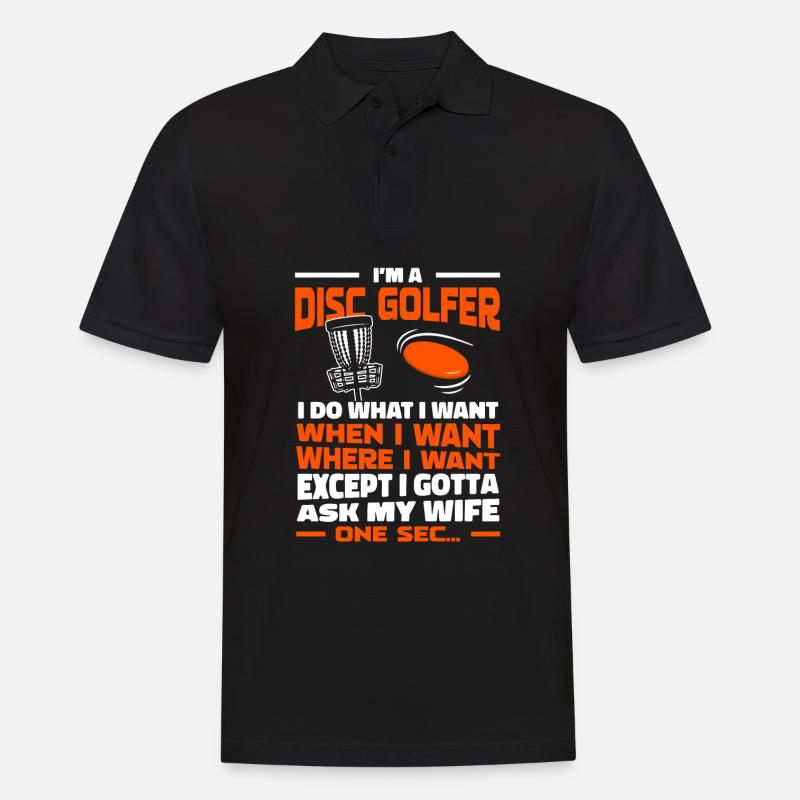 Frisbee Golf Disc Golf - Men's Polo Shirt - black