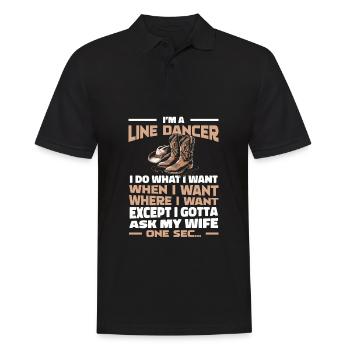 Line Dance - Männer Poloshirt - Schwarz - Vorne - Kai (181cm)