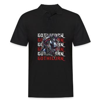 Licorne gothique Gothicorn - Polo Homme - noir - Devant - Kai (181cm)