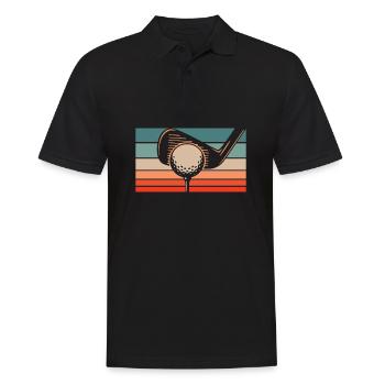 Golf Golfer Golfen - Männer Poloshirt - Schwarz - Vorne - Kai (181cm)