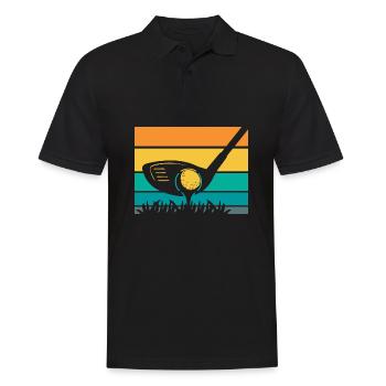 Golf Golfer Golfen - Männer Poloshirt - Schwarz - Vorne - Kai (181cm)