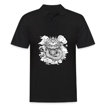 Année du Dragon 2024 - Polo Homme - noir - Devant - Kai (181cm)
