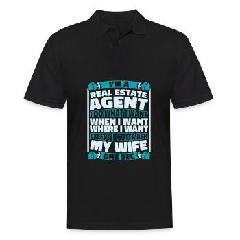 Realtor - Men's Polo Shirt - black - Front - Kai (181cm)
