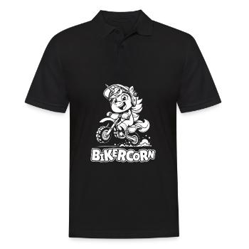 Mx Motocross Dirt Bike Licorne Bikercorn - Polo Homme - noir - Devant - Kai (181cm)