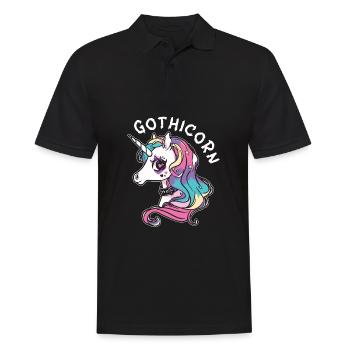 Licorne gothique Gothicorn - Polo Homme - noir - Devant - Kai (181cm)