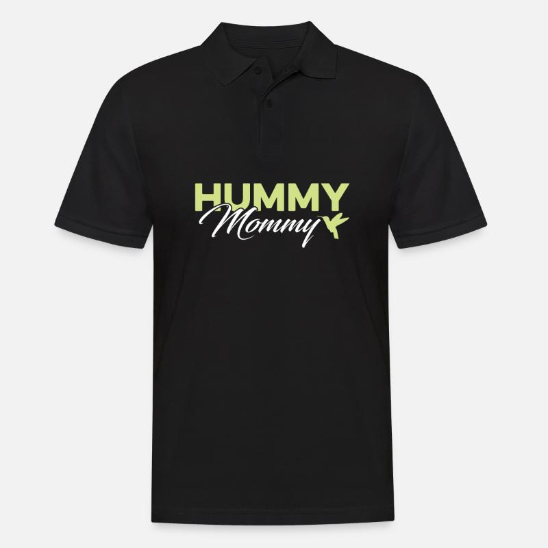 Kolibri Kolibri Mama - Männer Poloshirt - Schwarz