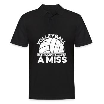Volleyball Volleyballer - Männer Poloshirt - Schwarz - Vorne - Kai (181cm)