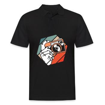 Photographe Appareil photo de photographie - Polo Homme - noir - Devant - Kai (181cm)