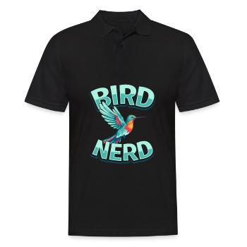 Kolibri Vögel Beobachten Bird Nerd - Männer Poloshirt - Schwarz - Vorne - Kai (181cm)
