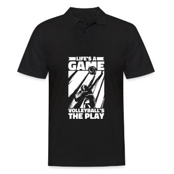 Volleyball Volleyballer - Männer Poloshirt - Schwarz - Vorne - Kai (181cm)