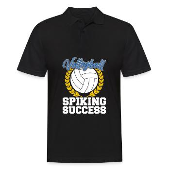 Volleyball Volleyballer - Männer Poloshirt - Schwarz - Vorne - Kai (181cm)