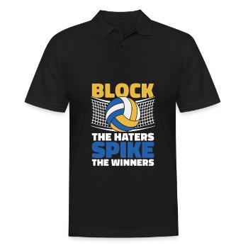 Volleyball Volleyballer - Männer Poloshirt - Schwarz - Vorne - Kai (181cm)