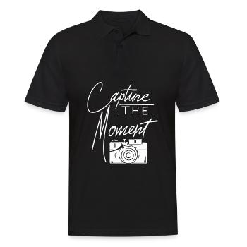 Fotograf Fotografie Kamera Capture The Moment - Männer Poloshirt - Schwarz - Vorne - Kai (181cm)