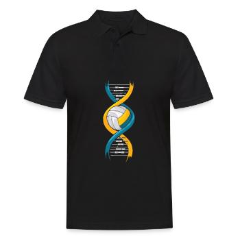 Volley-ball Joueurs de volley-ball C’est dans mon ADN - Polo Homme - noir - Devant - Kai (181cm)