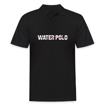 Water polo Water polo player Ekg Heartbeat - Men's Polo Shirt - black - Front - Kai (181cm)