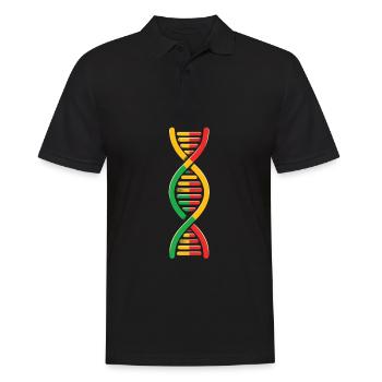 Le reggae est dans mon ADN - Polo Homme - noir - Devant - Kai (181cm)