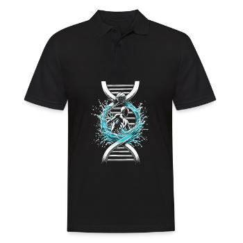 Wasserball Wasserballer Its In My Dna - Männer Poloshirt - Schwarz - Vorne - Kai (181cm)