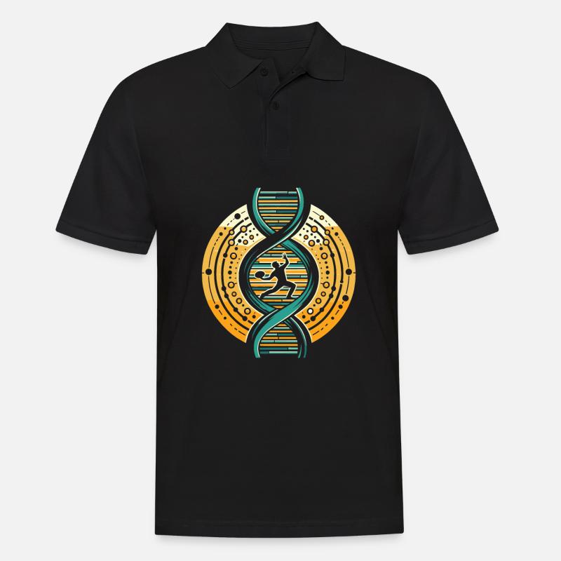 Frisbee Its In My Dna - Männer Poloshirt - Schwarz