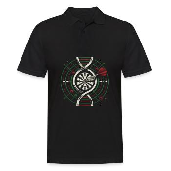 Dart Dartspieler Its In My Dna - Männer Poloshirt - Schwarz - Vorne - Kai (181cm)
