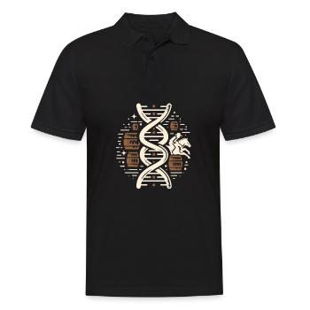 Fassrennen Westernreiten Barrel Racing - Männer Poloshirt - Schwarz - Vorne - Kai (181cm)