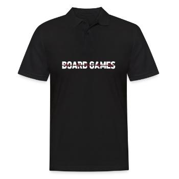 Gesellschaftsspiel Brettspiel Ekg Heartbeat - Männer Poloshirt - Schwarz - Vorne - Kai (181cm)