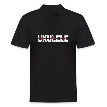 Ukulélé Ekg Heartbeat - Polo Homme - noir - Devant - Kai (181cm)