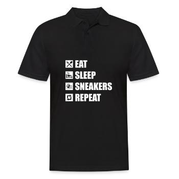 Sneakers Eat Sleep Repeat - Polo Homme - noir - Devant - Kai (181cm)