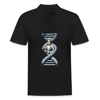 Chef Cuisiner C’est dans mon ADN - Polo Homme - noir - Devant - Kai (181cm)
