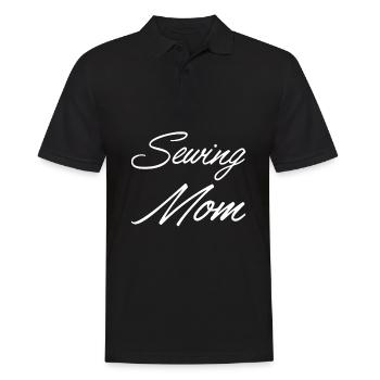 Machine à coudre mère Maman cousue - Polo Homme - noir - Devant - Kai (181cm)