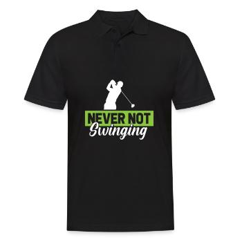 Golf Golfer Golfen - Männer Poloshirt - Schwarz - Vorne - Kai (181cm)