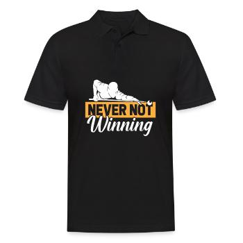 Billiards - Men's Polo Shirt - black - Front - Kai (181cm)