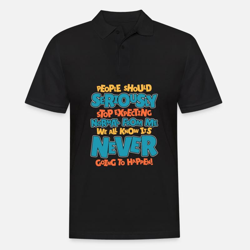 Schwarzer Humor - Männer Poloshirt - Schwarz